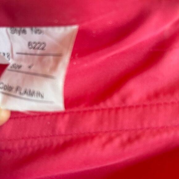 Night Moves strapless Flamingo Corset Ball Gown lace up back ruffle bottom SZ4 - Picture 11 of 11